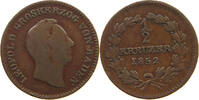 BADEN DURLACH 1/2 KREUZER Leopold 1830-1852 -