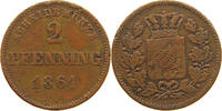 BAYERN 2 PFENNIG Maximilian II. Joseph (1848-1864) -