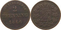 BAYERN 2 PFENNIG Ludwig II. 1864-1886 -