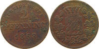 BAYERN 2 PFENNIG Ludwig II. 1864-1886 -
