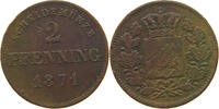 BAYERN 2 PFENNIG Ludwig II. 1864-1886 -
