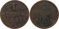 BRAUNSCHWEIG CALENBERG HANNOVER PFENNIG Ernst August 1837-1851 -