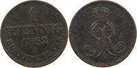 BRAUNSCHWEIG CALENBERG HANNOVER PFENNIG Georg V. 1851-1866. -