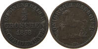 BRAUNSCHWEIG CALENBERG HANNOVER 1/2 GROSCHEN Georg V. 1851-1866. -