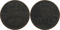 BRAUNSCHWEIG CALENBERG HANNOVER 2 PFENNIG Ernst August 1837-1851 -