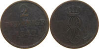 BRAUNSCHWEIG CALENBERG HANNOVER 2 PFENNIG Ernst August 1837-1851. -