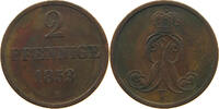 BRAUNSCHWEIG CALENBERG HANNOVER 2 PFENNIG Georg V. 1851-1866. -