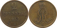 BRAUNSCHWEIG CALENBERG HANNOVER 2 PFENNIG Georg V. 1851-1866. -