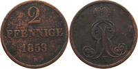 BRAUNSCHWEIG CALENBERG HANNOVER 2 PFENNIG Georg V. 1851-1866. -