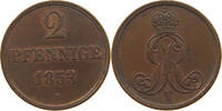 BRAUNSCHWEIG CALENBERG HANNOVER 2 PFENNIG Georg V. 1851-1866. -