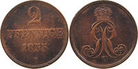 BRAUNSCHWEIG CALENBERG HANNOVER 2 PFENNIG Georg V. 1851-1866. -
