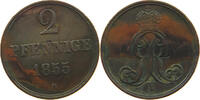BRAUNSCHWEIG CALENBERG HANNOVER 2 PFENNIG Georg V. 1851-1866. -