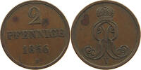 BRAUNSCHWEIG CALENBERG HANNOVER 2 PFENNIG Georg V. 1851-1866. -