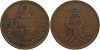 BRAUNSCHWEIG CALENBERG HANNOVER 2 PFENNIG Georg V. 1851-1866. -