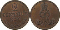 BRAUNSCHWEIG CALENBERG HANNOVER 2 PFENNIG Georg V. 1851-1866. -