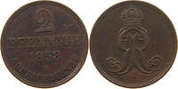 BRAUNSCHWEIG CALENBERG HANNOVER 2 PFENNIG Georg V. 1851-1866. -