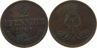BRAUNSCHWEIG CALENBERG HANNOVER 2 PFENNIG Georg V. 1851-1866. -