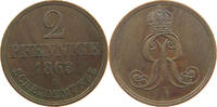 BRAUNSCHWEIG CALENBERG HANNOVER 2 PFENNIG Georg V. 1851-1866. -