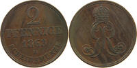 BRAUNSCHWEIG CALENBERG HANNOVER 2 PFENNIG Georg V. 1851-1866. -