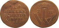 HESSEN KASSEL HELLER Wilhelm VIII. 1751-1760 -