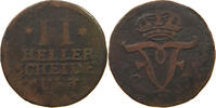 HESSEN KASSEL 2 HELLER FRIEDRICH I. (1730-1751) -