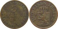 HESSEN KASSEL 3 HELLER Friedrich Wilhelm I. 1847-1866 -