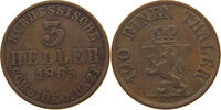 HESSEN KASSEL 3 HELLER Friedrich Wilhelm I. 1847-1866 -