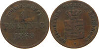 SACHSEN MEININGEN PFENNIG 1868 Georg II. 1866-1914 SS 67.00 元  ＋  58.54 元 运费