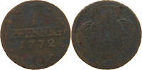 SACHSEN ALBERTINISCHE LINIE PFENNIG Friedrich August III. 1763-1806. -