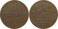 SACHSEN ALBERTINISCHE LINIE 2 PFENNIG 1856 Johann (1854-1873) S 41.87 元  ＋  58.54 元 运费