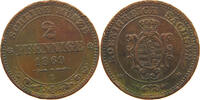 SACHSEN ALBERTINISCHE LINIE 2 PFENNIG 1869 B Johann (1854-1873) S-SS 41.87 元  ＋  58.54 元 运费