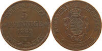 SACHSEN ALBERTINISCHE LINIE 5 PFENNIG 1869 B Johann 1854-1873. S 41.87 元  ＋  58.54 元 运费