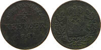 SCHWARZBURG RUDOLSTADT 1/4 KREUZER Friedrich Günther 1807-1867. -