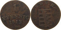 SACHSEN WEIMAR EISENACH PFENNIG Carl August 1775-1828 spiegelverkehrte 1 -
