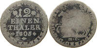 BRAUNSCHWEIG WOLFENBÜTTEL 1/12 TALER Karl Wilhelm Ferdinand (1780-1806) -