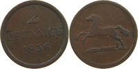BRAUNSCHWEIG WOLFENBÜTTEL 2 PFENNIG Wilhelm 1831-1884. -