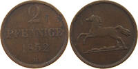 BRAUNSCHWEIG WOLFENBÜTTEL 2 PFENNIG Wilhelm 1831-1884. -
