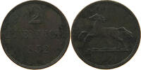 BRAUNSCHWEIG WOLFENBÜTTEL 2 PFENNIG Wilhelm 1831-1884. -