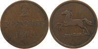 BRAUNSCHWEIG WOLFENBÜTTEL 2 PFENNIG Wilhelm 1831-1884. -