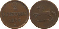 BRAUNSCHWEIG WOLFENBÜTTEL 2 PFENNIG Wilhelm 1831-1884. -