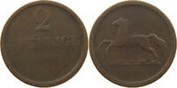 BRAUNSCHWEIG WOLFENBÜTTEL 2 PFENNIG Wilhelm 1831-1884. -