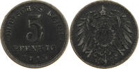 Ersatzmünzen des 1. Weltkrieges 5 PFENNIG 1915 J SS 50.05 元  ＋  58.31 元 运费