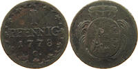 SACHSEN ALBERTINISCHE LINIE 1 PFENNIG Friedrich August III. (1763-1806) -