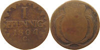SACHSEN ALBERTINISCHE LINIE 1 PFENNIG Friedrich August III. (1763-1806) -