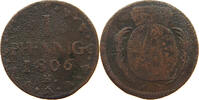 SACHSEN ALBERTINISCHE LINIE 1 PFENNIG Friedrich August I. (1806-1827) -