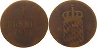 BAYERN 1 PFENNIG Maximilian I. Joseph (1806-1825) -