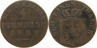 BRANDENBURG PREUSSEN 1 PFENNIG 1828 A Friedrich Wilhelm III. (1797-1840) S 75.07 元  ＋  58.31 元 运费