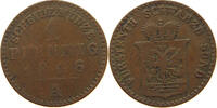 SCHWARZBURG SONDERSHAUSEN 1 PFENNIG Günther Friedrich Karl II. 1835-1880 -