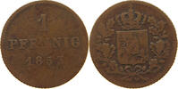 BAYERN 1 PFENNIG Maximilian II. Joseph (1848-1864) -