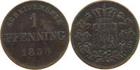 BAYERN 1 PFENNIG Maximilian II. Joseph (1848-1864) -